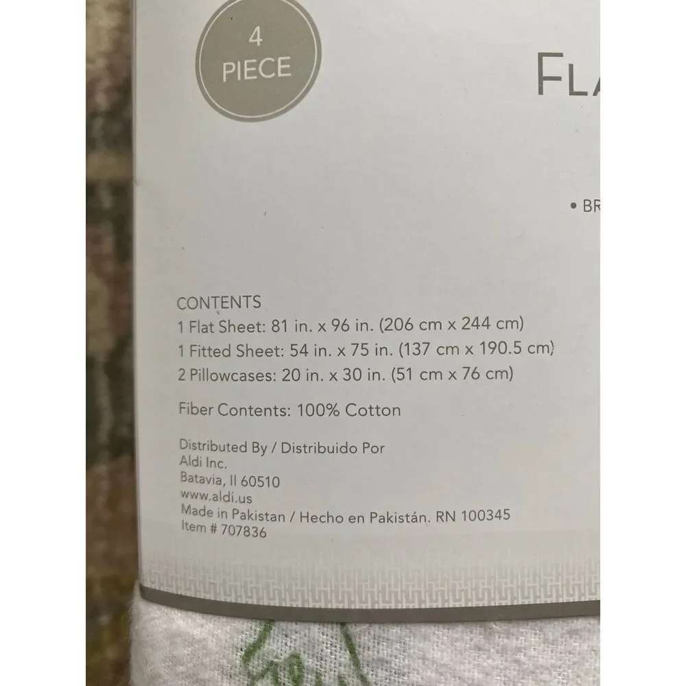Huntington Home Flannel Winter Tree Bed Sheet Set
